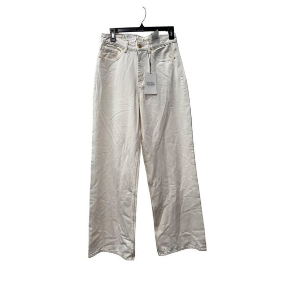 New VERO MODA Women's Size 29/32 Kathy High Waist Wide Leg Jeans Snow White - Picture 2 of 13